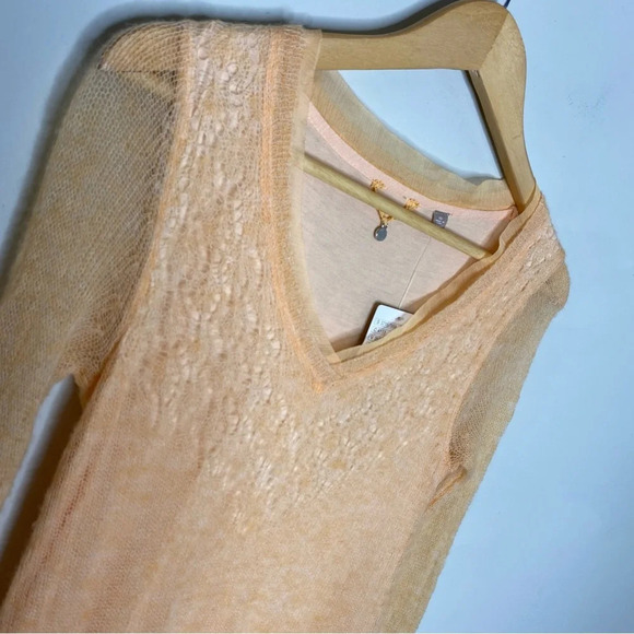 ✨NWT Anthropologie Knitted & Knotted Orange Alpaca Wool Alessia Sweater Size XS - Picture 3 of 9